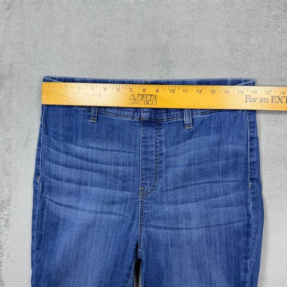 JUDY BLUE Womens Pull On Super Flare Jeans High Rise Medium Wash Y2K Wide Leg - Picture 6 of 8